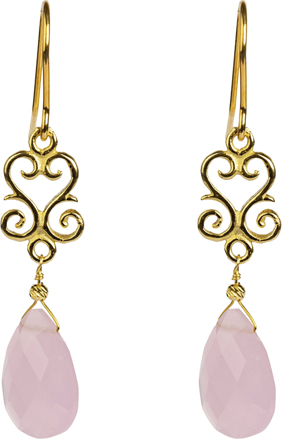 Mariela Rosa Quartz Earrings Gold